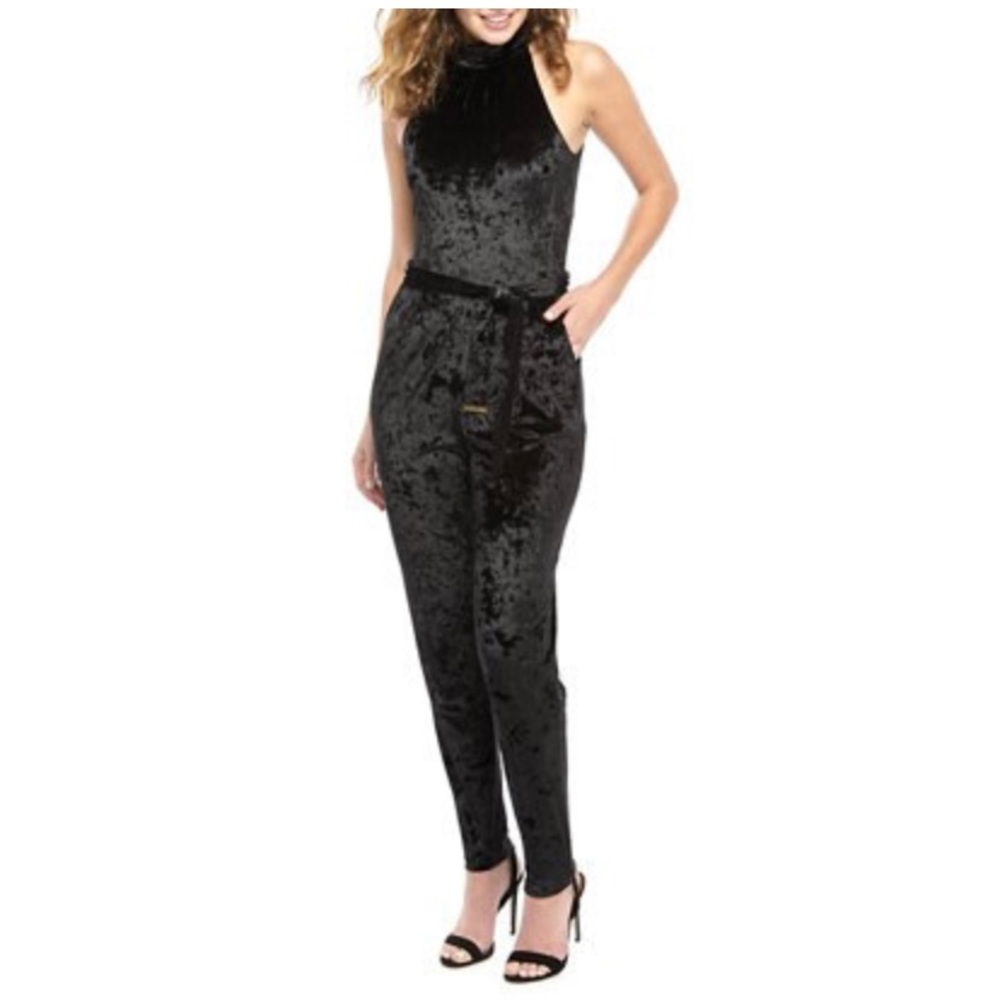 MICHAEL Michael Kors Velvet Halter Neck Jumpsuit